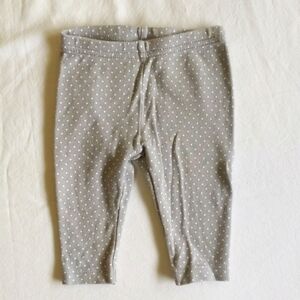 just one you carter's gray dotted cotton leggings 3 months baby girl